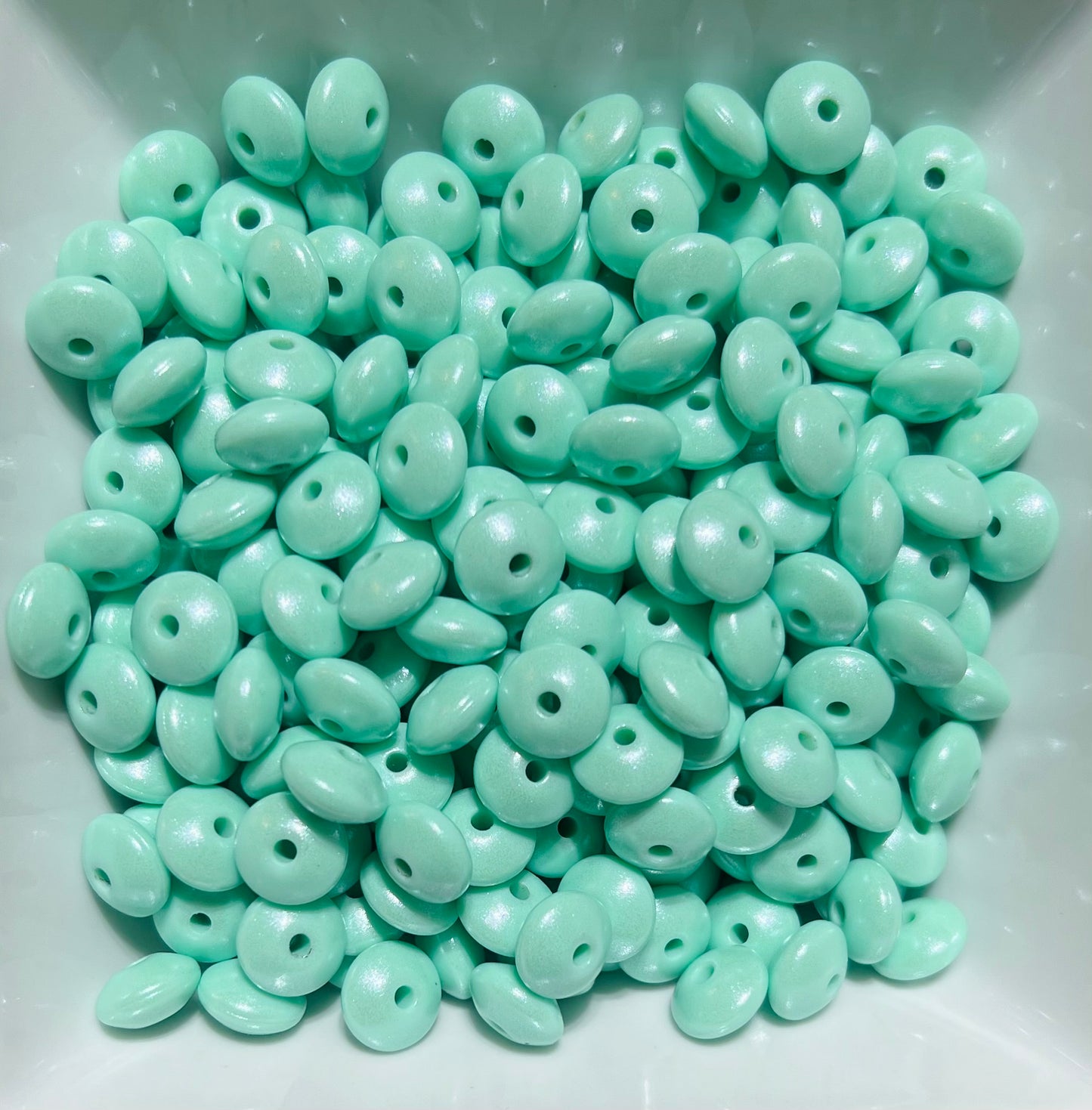 12mm Opal Mint lentils
