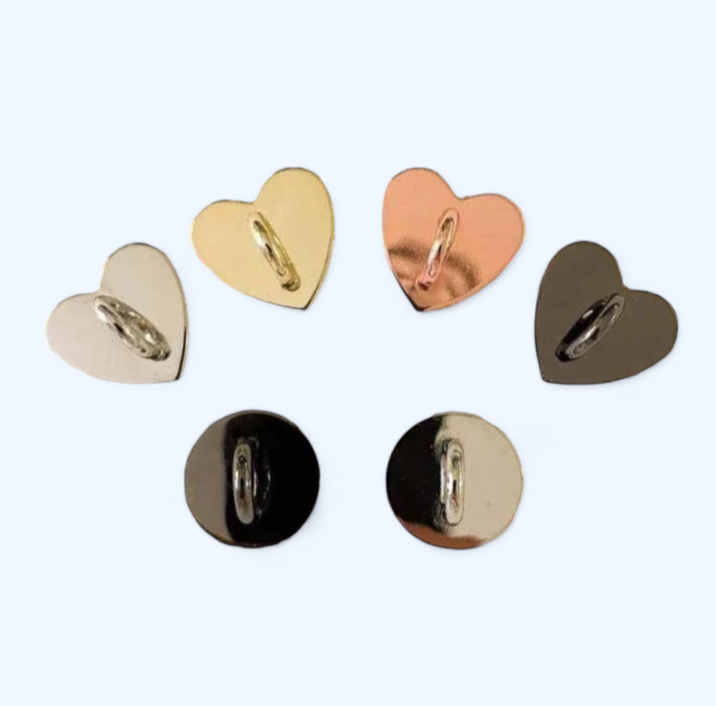 Heart / Circle adhesive Charms