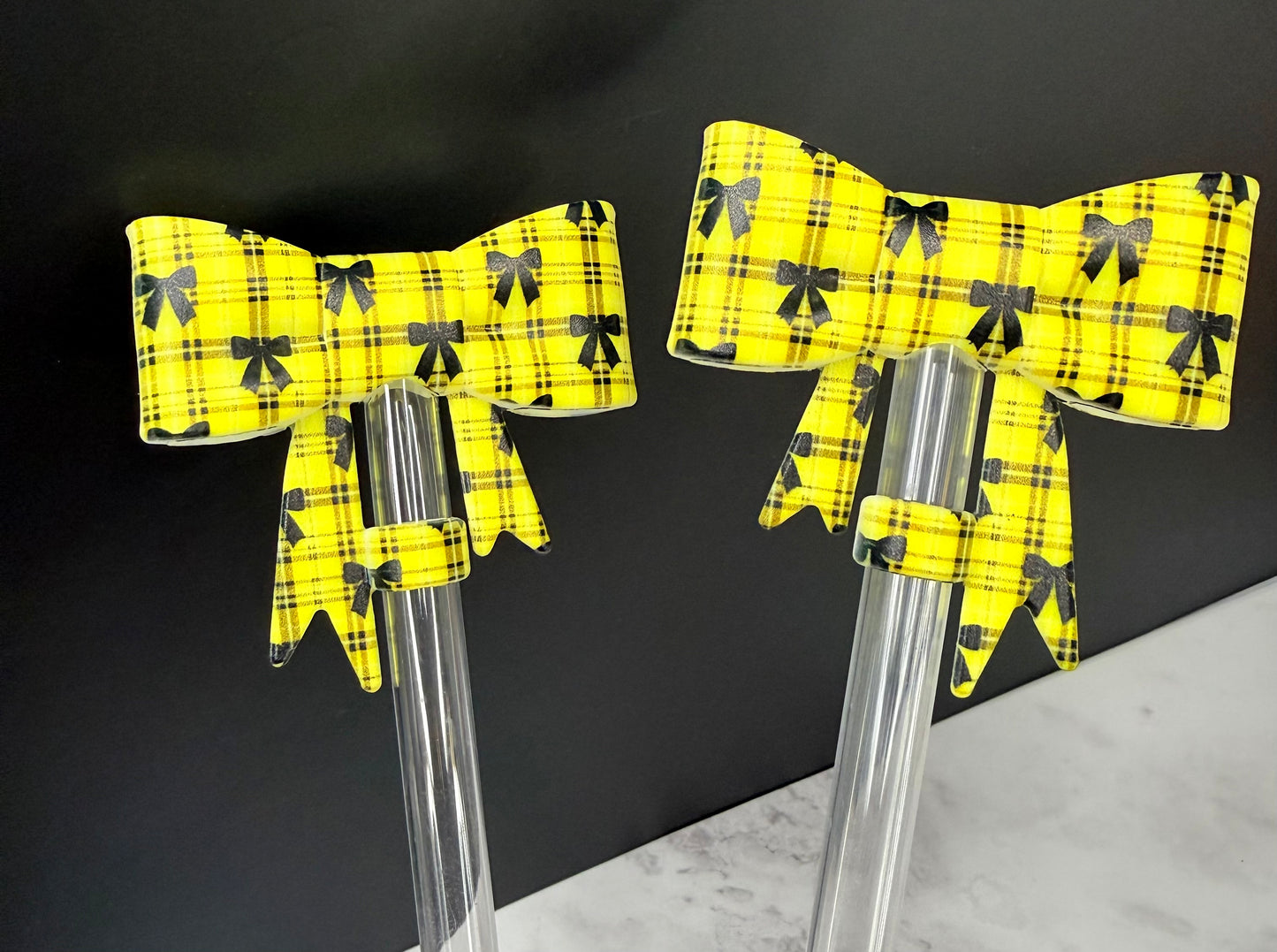 AS IF Plaid Strawtopper Bow •Exclusive•