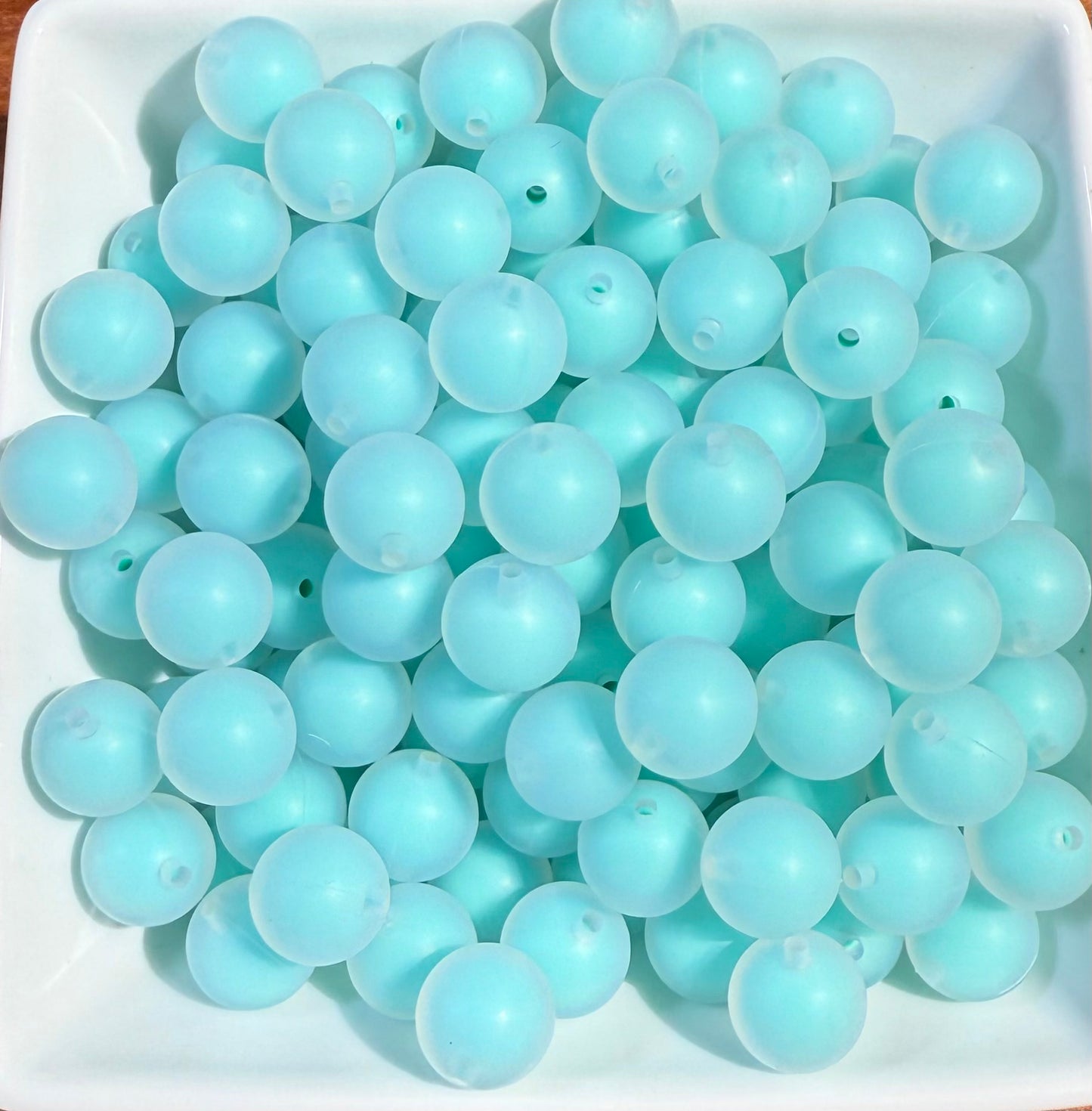 15mm Frosted Silicone beads (9 colors)