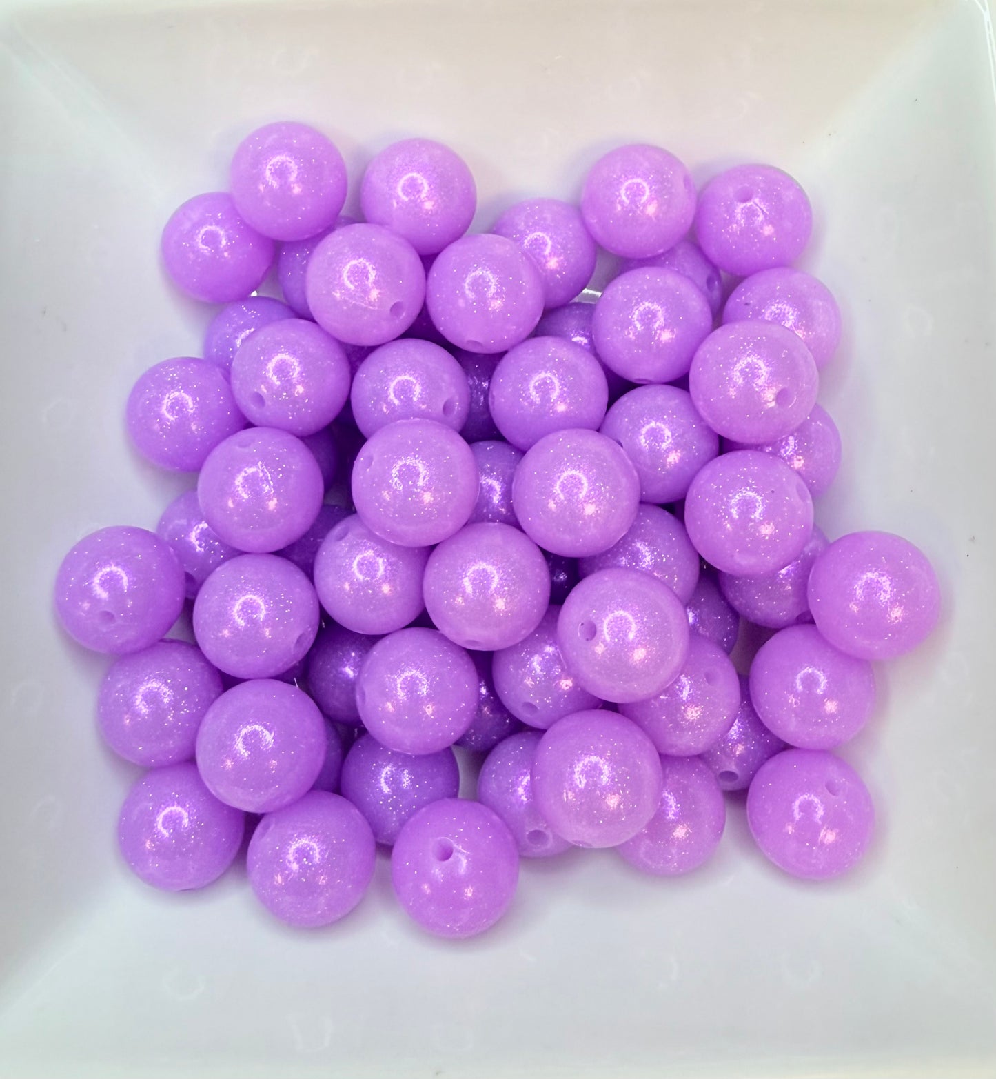 15mm Opal Glitter Summer vibes silicone beads (pack of 5)