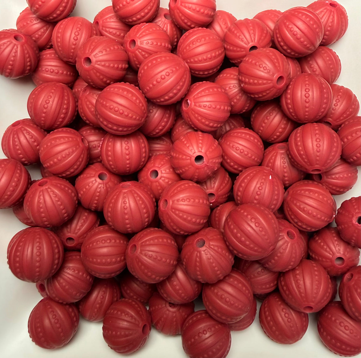 15mm Embossed silicone beads •Exclusive•