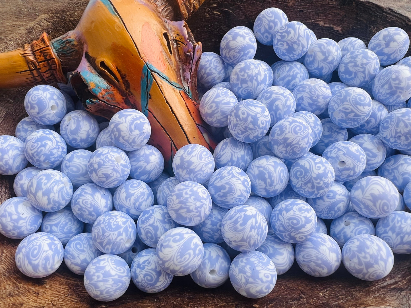 15mm lavender tooled (pack of 5)