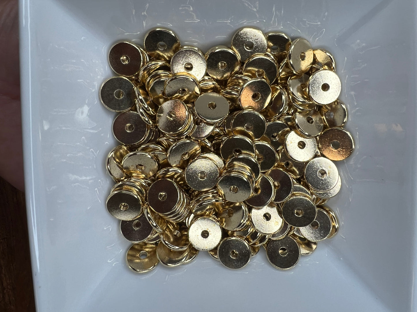 15mm Gold disc spacers (pack of 5)