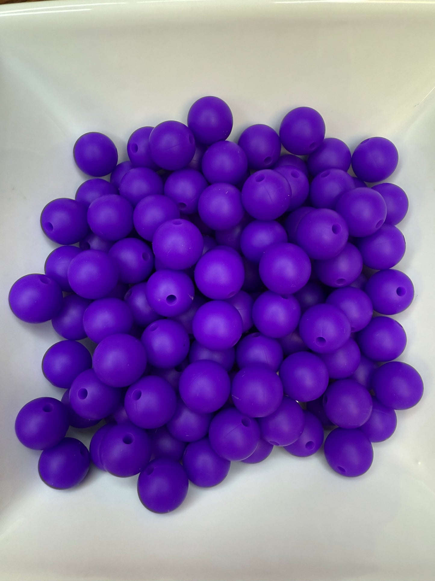 12mm classic purple silicone bead