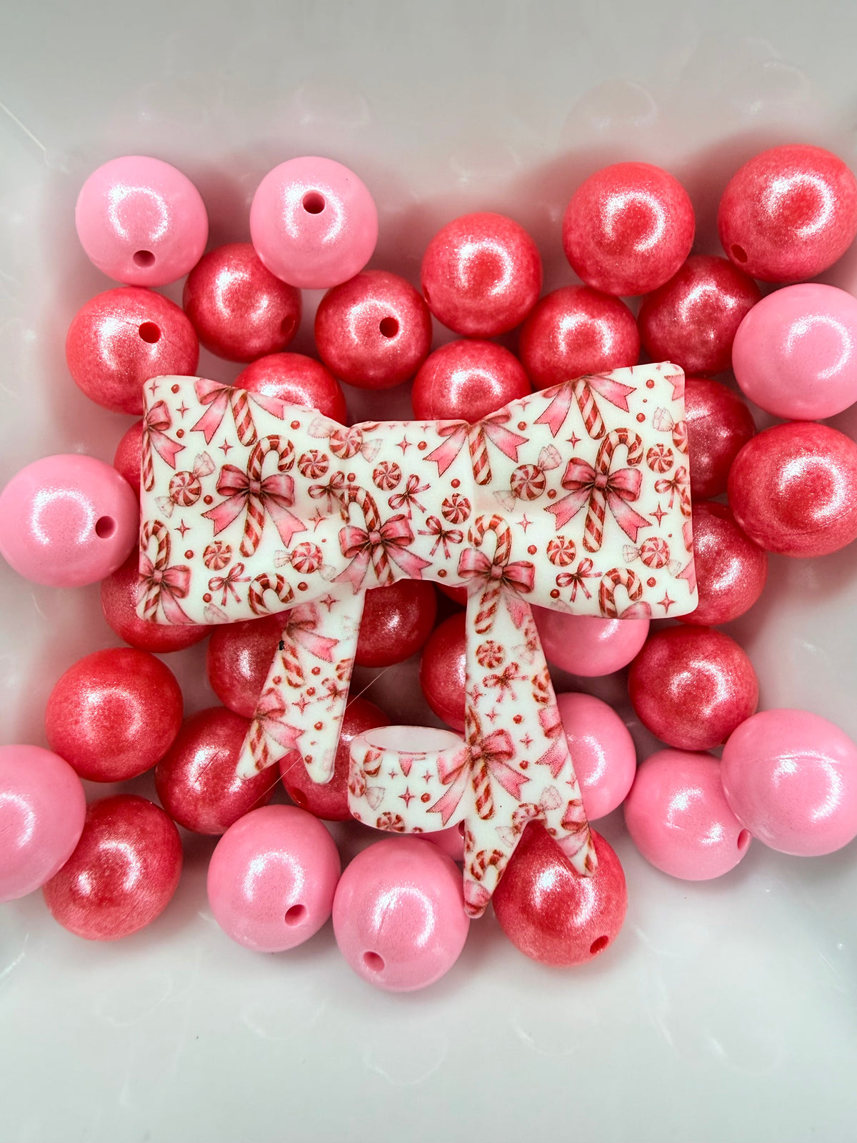 Peppermint Pinkmas strawtopper bow •Exclusive collab•