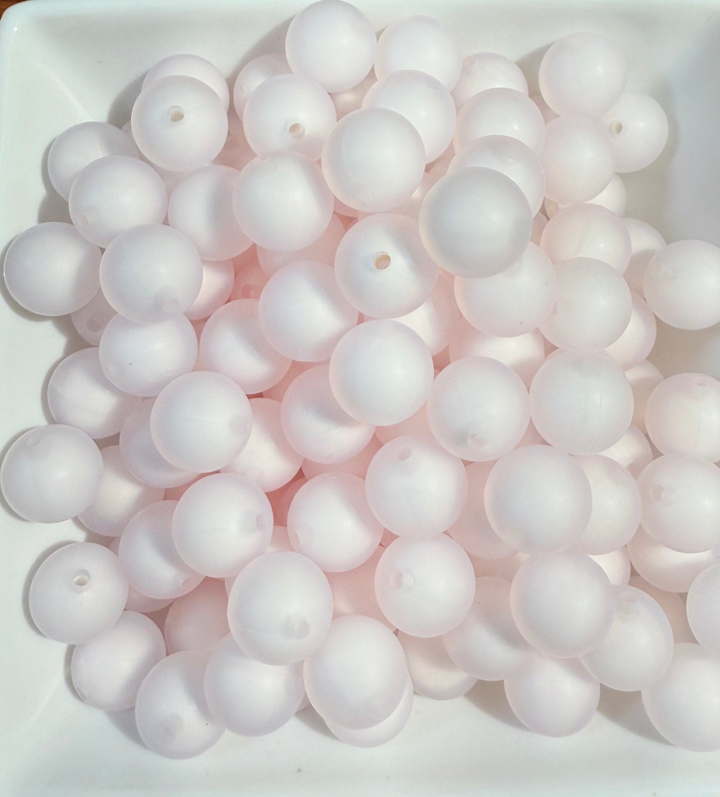 15mm Frosted Silicone beads (9 colors)