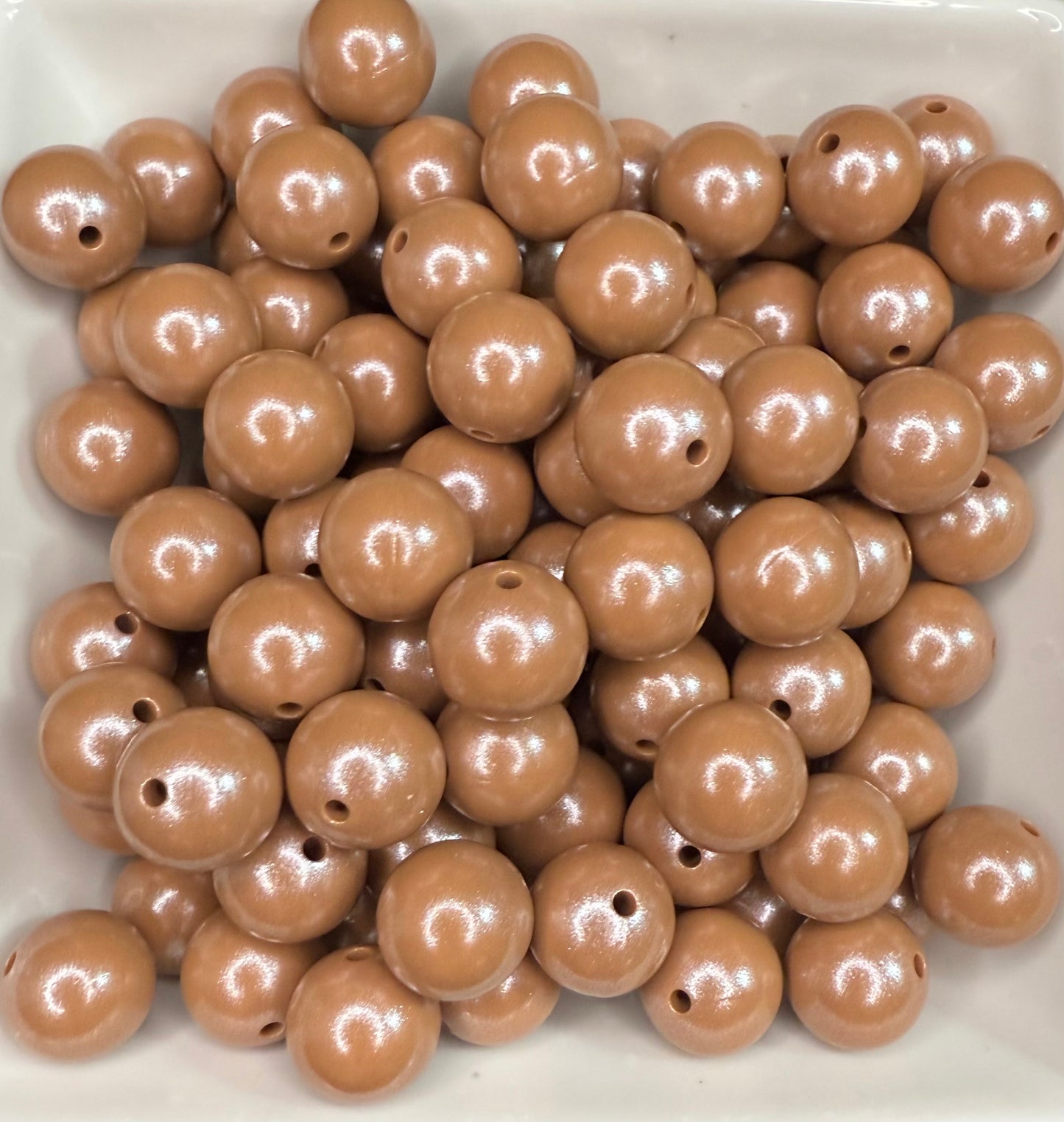 15mm Opal Brown sugar silicone bead