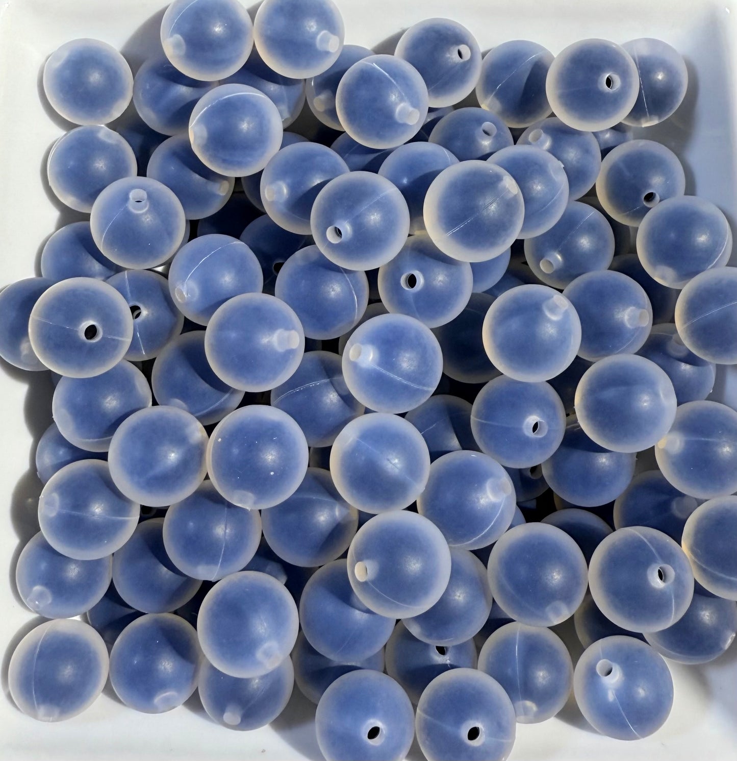 15mm Frosted Silicone beads (9 colors)