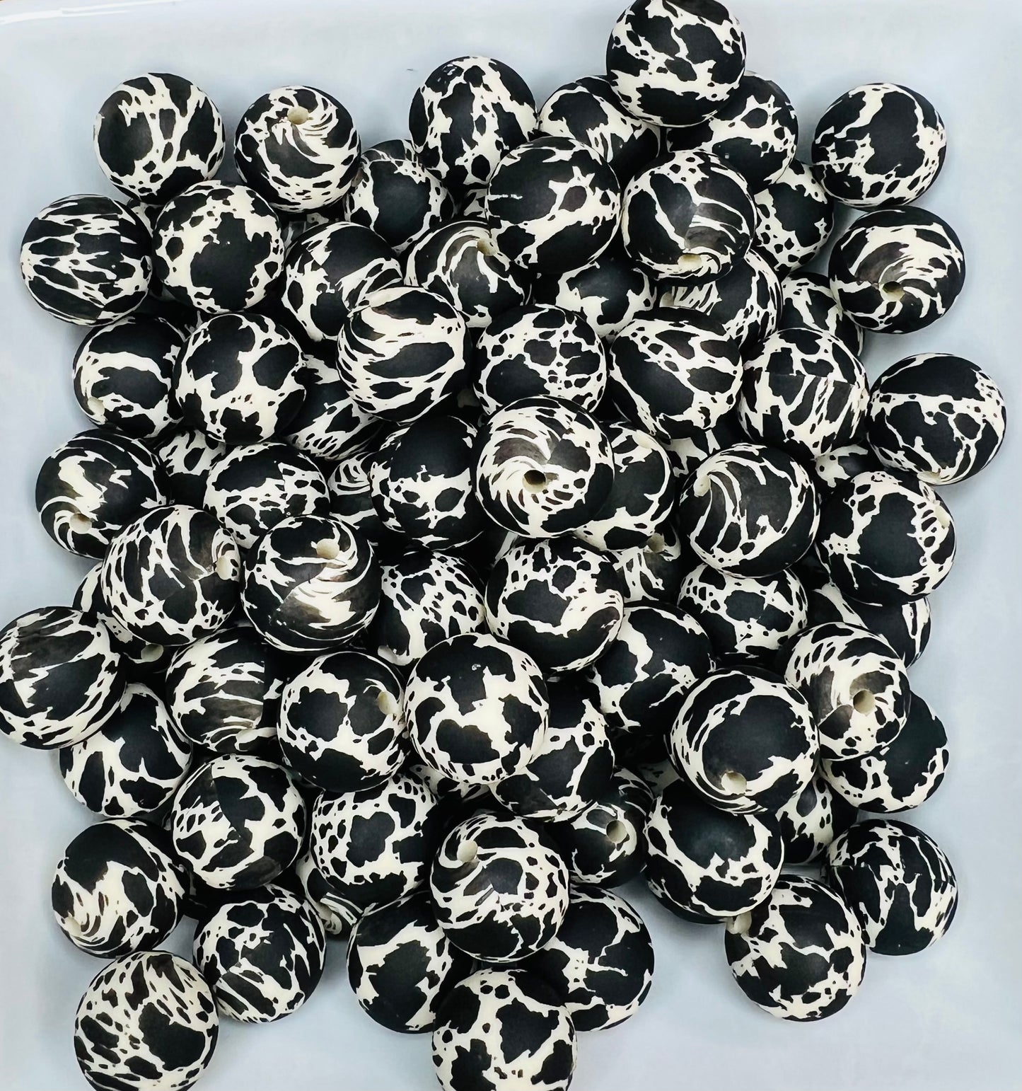 15mm Bone & Black cowhide CUSTOM (Pack of 5)