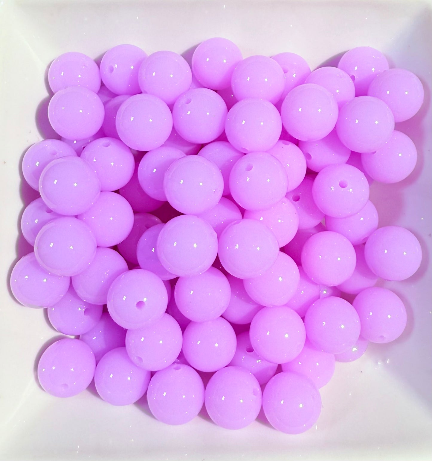 15mm liquid •Glow in the dark• potion purple silicone beads