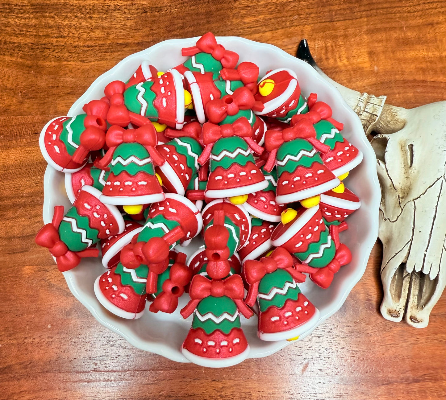 3D Christmas Bell with bow Focal