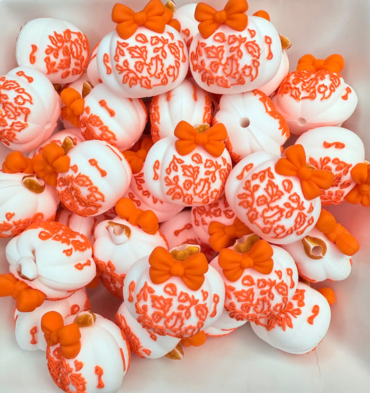 3D Orange Floral Pumpkin •Exclusive•