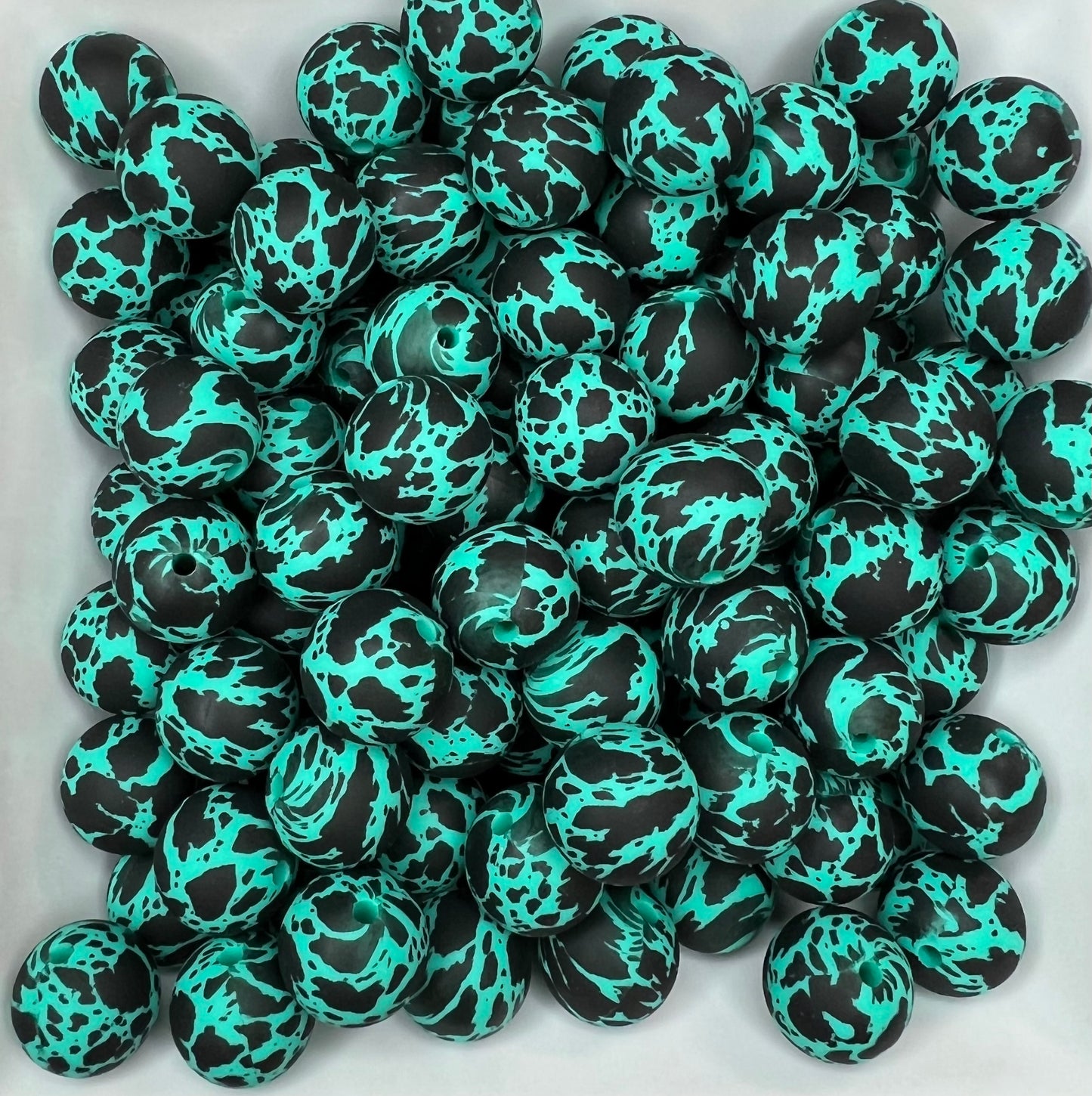 15mm Black & Teal Cowhide EXCLUSIVE