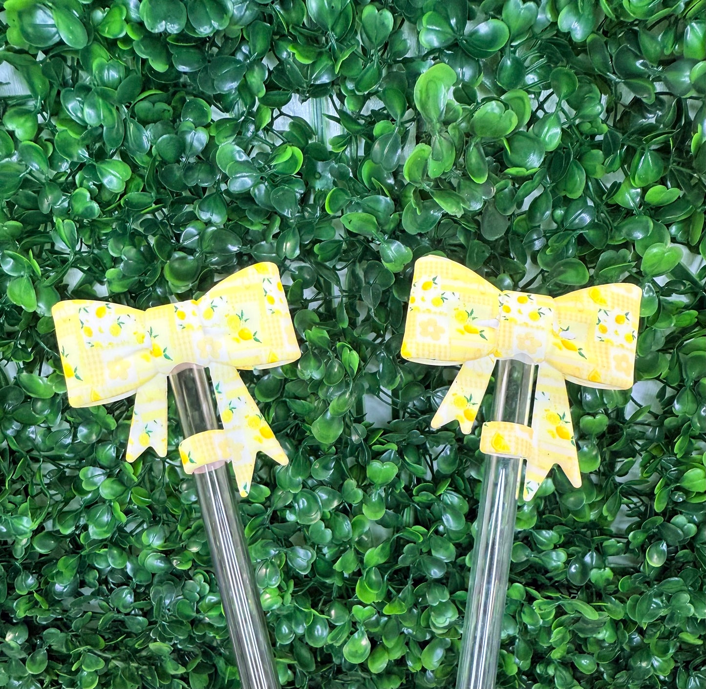 Lemon 🍋 Twist Strawtopper Bow Exclusive Design