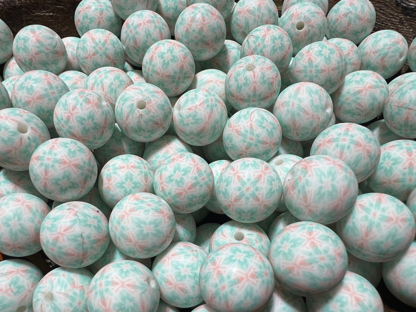 15mm Boho Bliss printed beads (pack of 5) exclusive