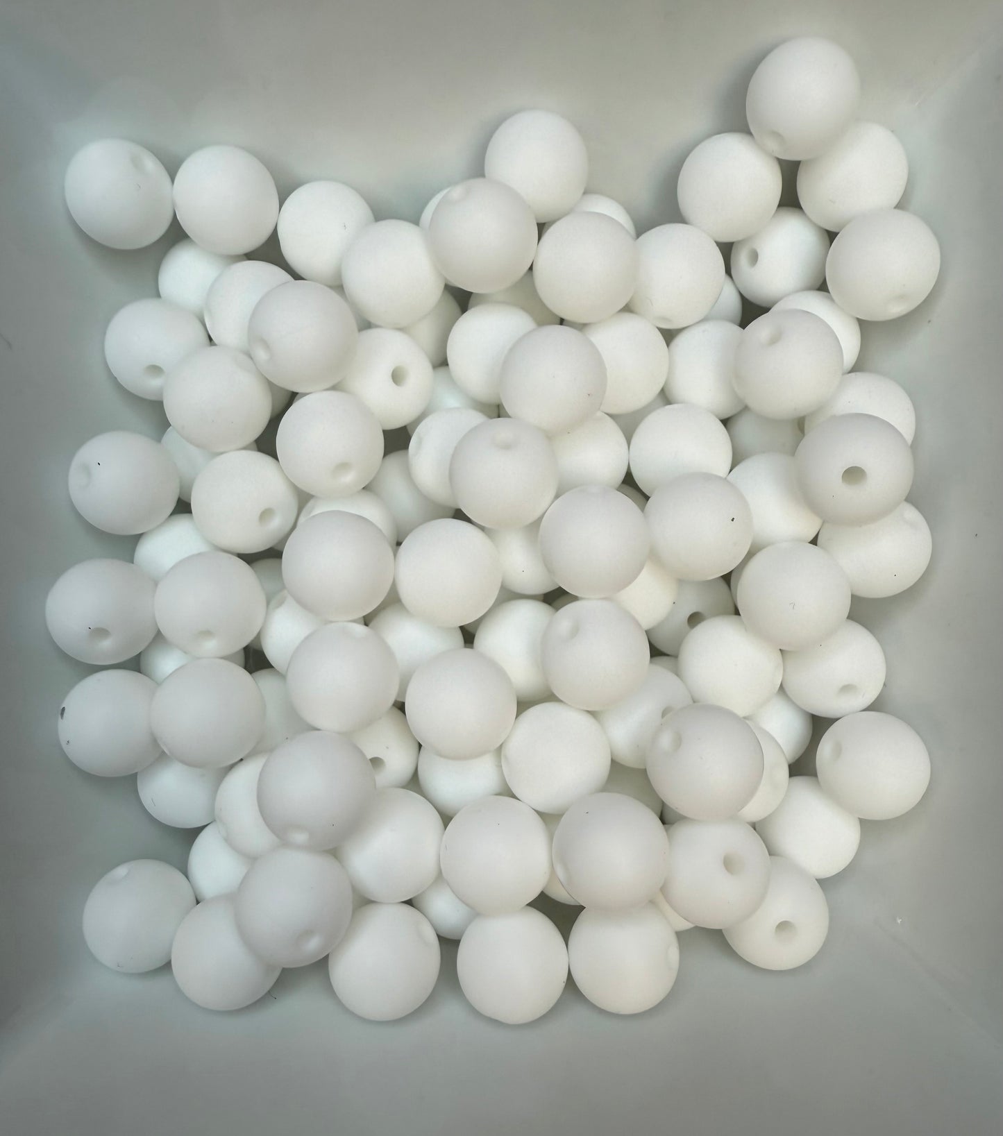 12mm white silicone bead
