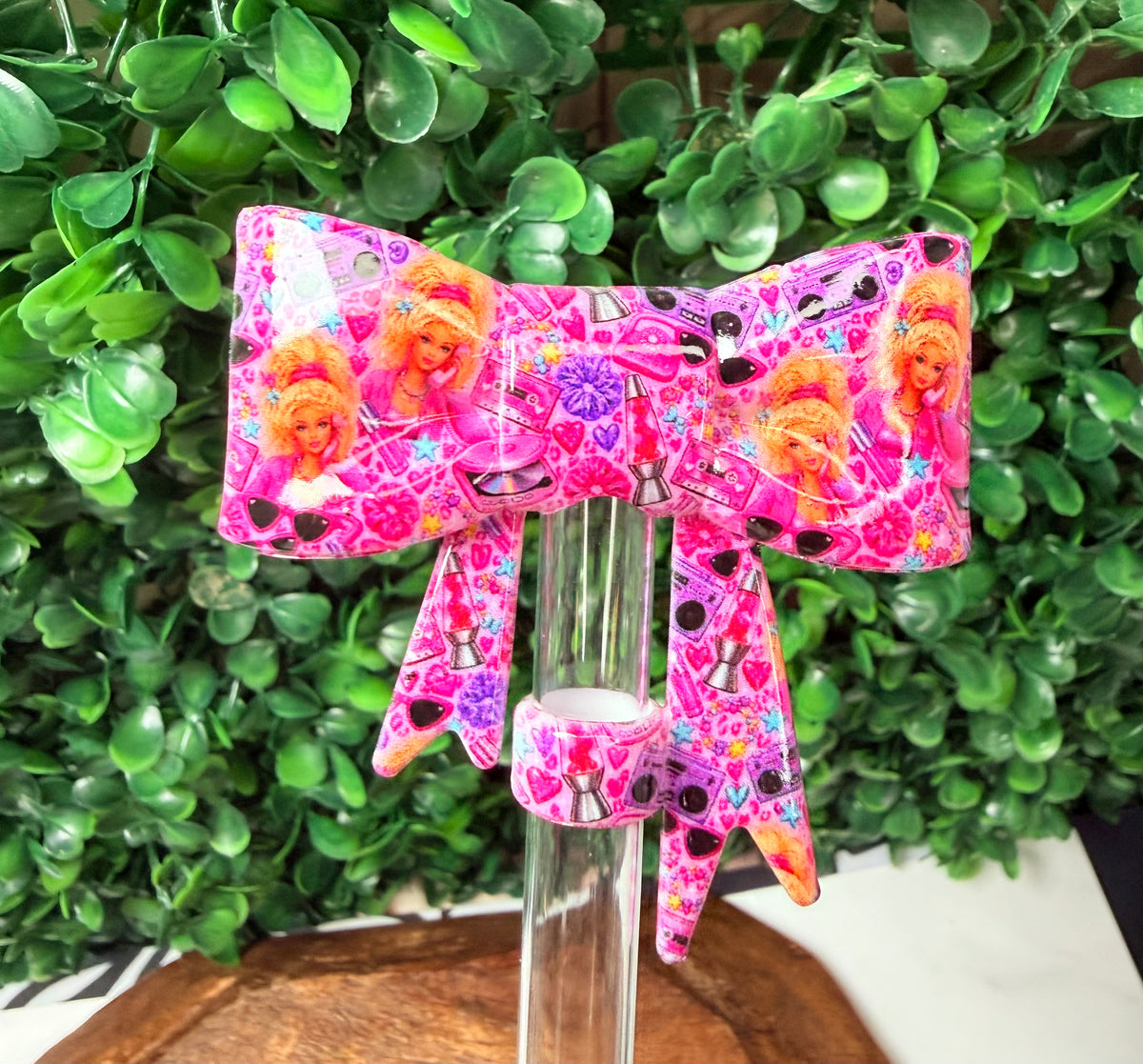 Liquid 90s Barbie strawtopper bow •Exclusive•