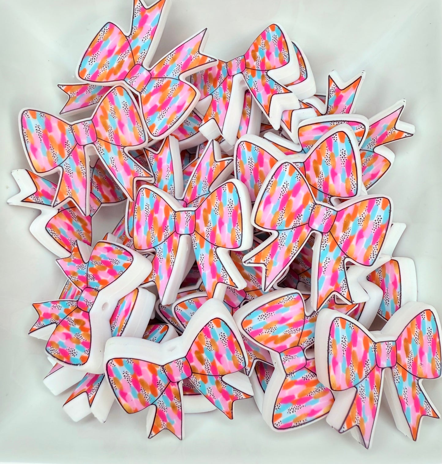 Water brush bliss printed bow focal Exclusive/ collab