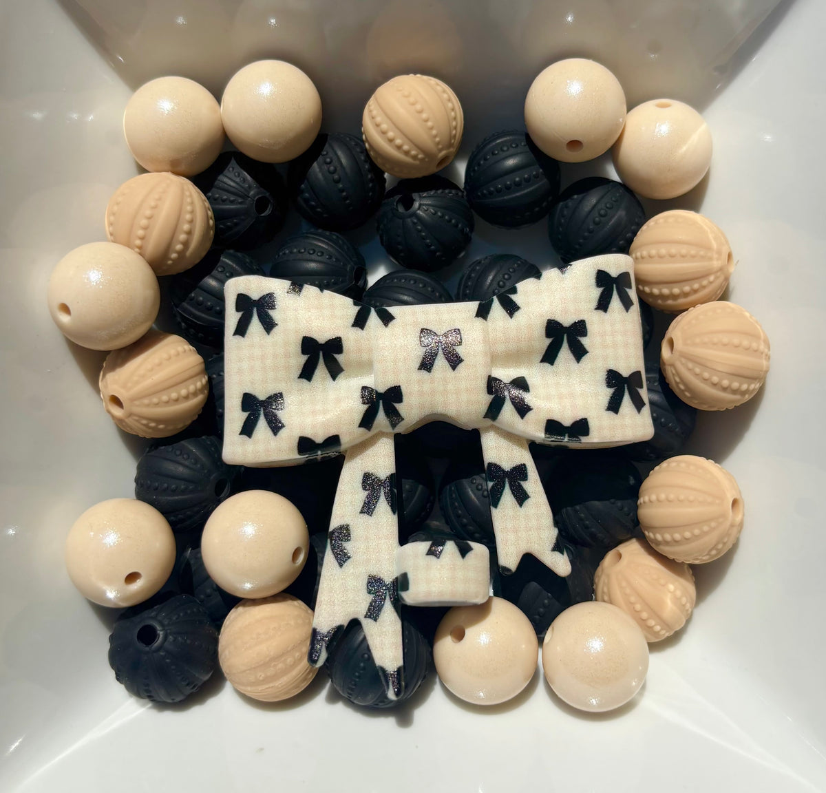 Little black bows strawtopper bows •Exclusive•