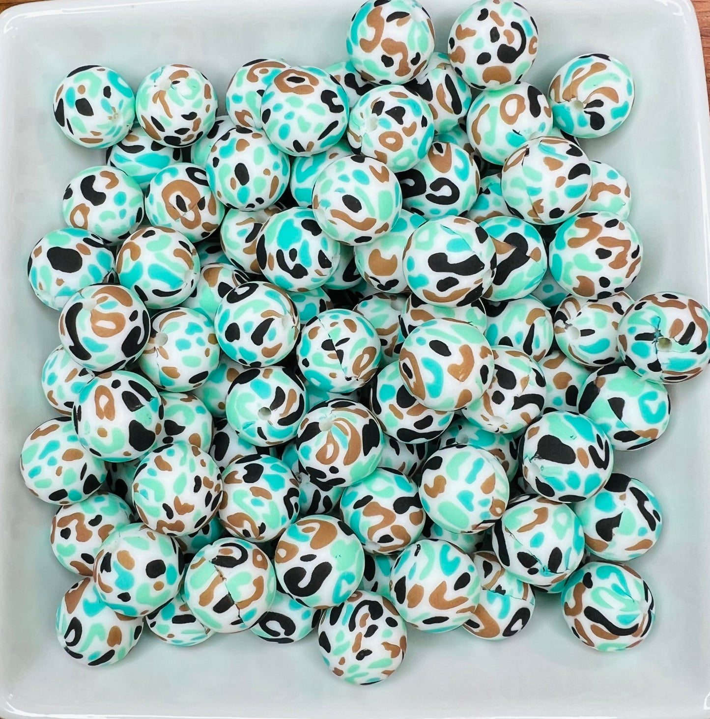 15mm Leotah leopard silicone bead EXCLUSIVE
