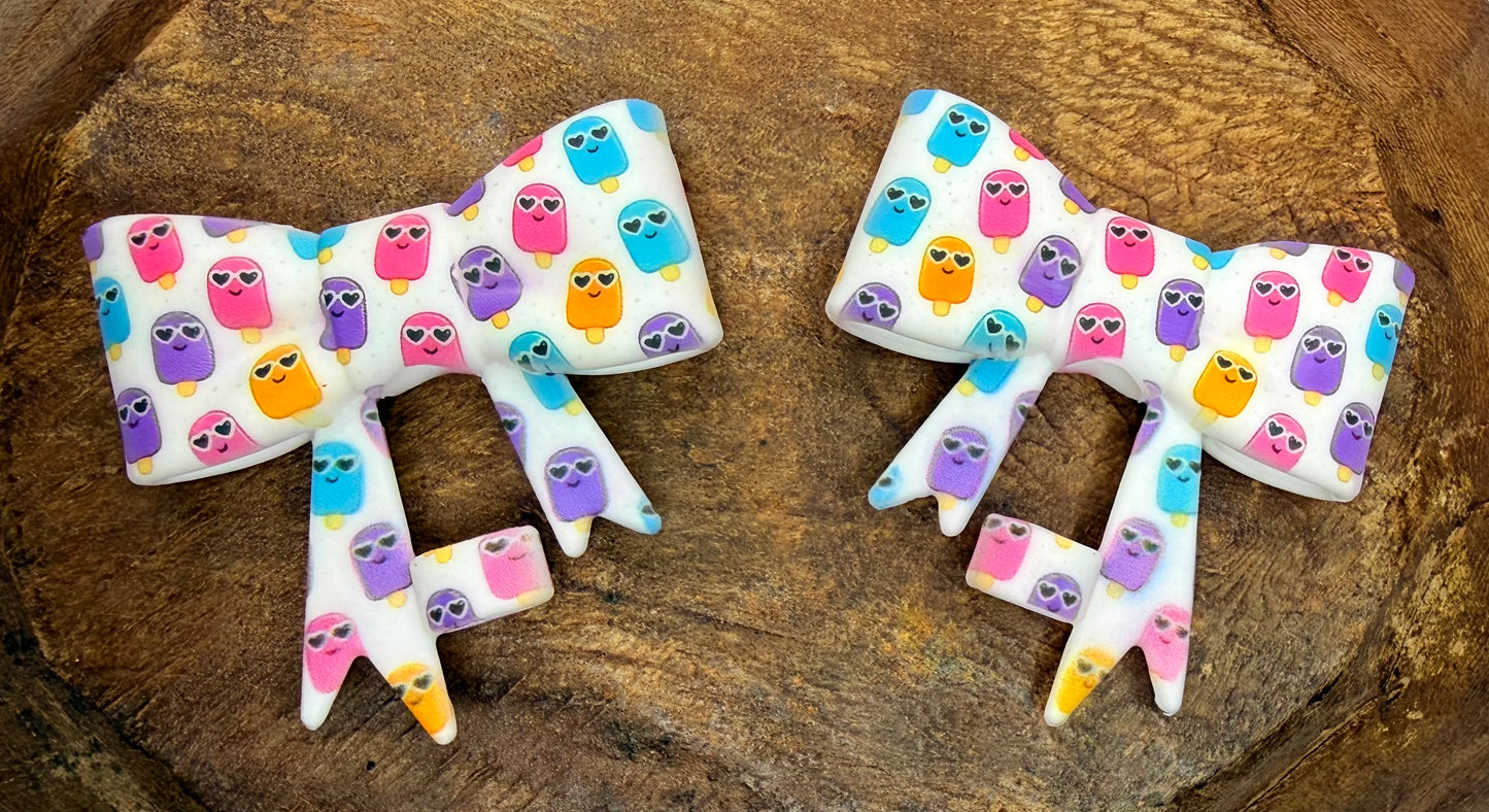 Summer Popsicle strawtopper bow •Exclusive•