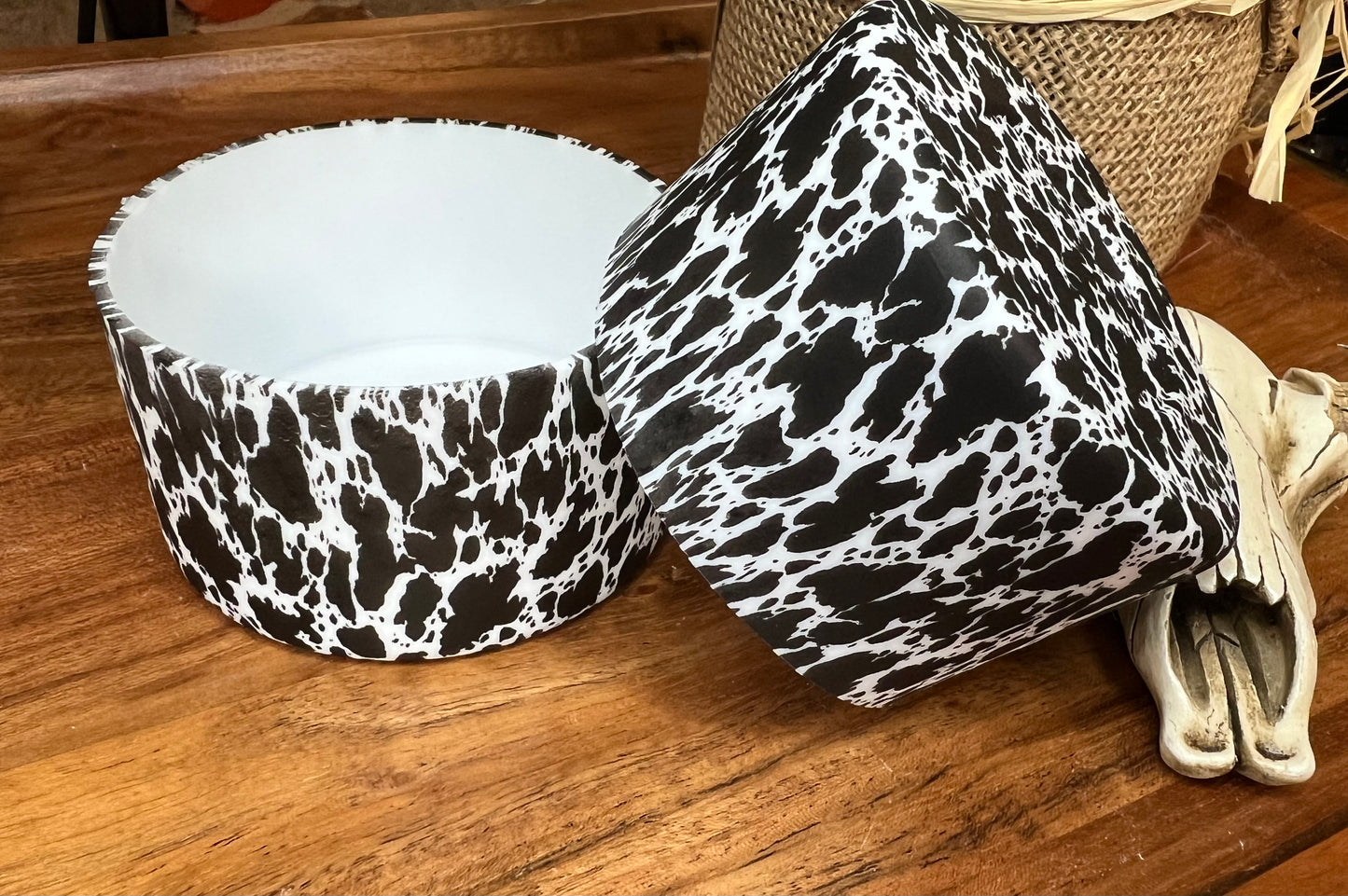 Black cowhide tumbler boot