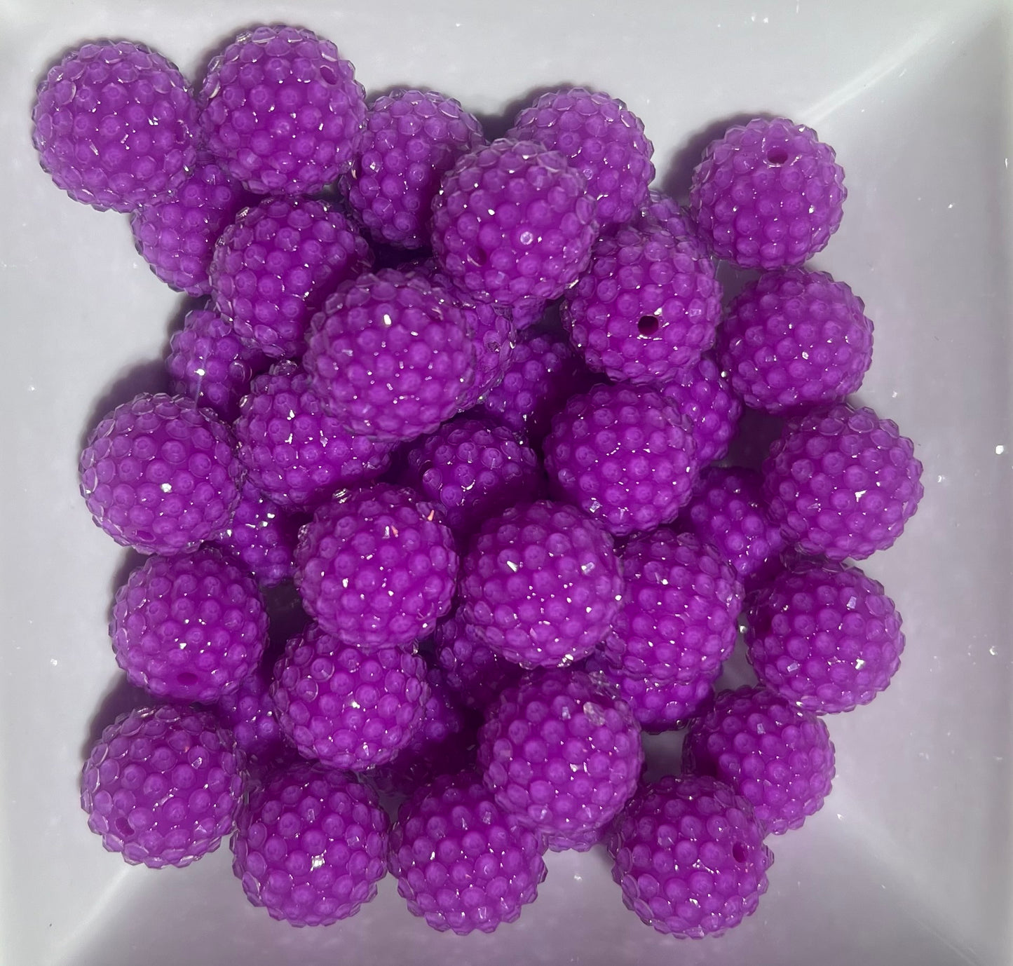 20mm Jelly Bright purple acrylic bead