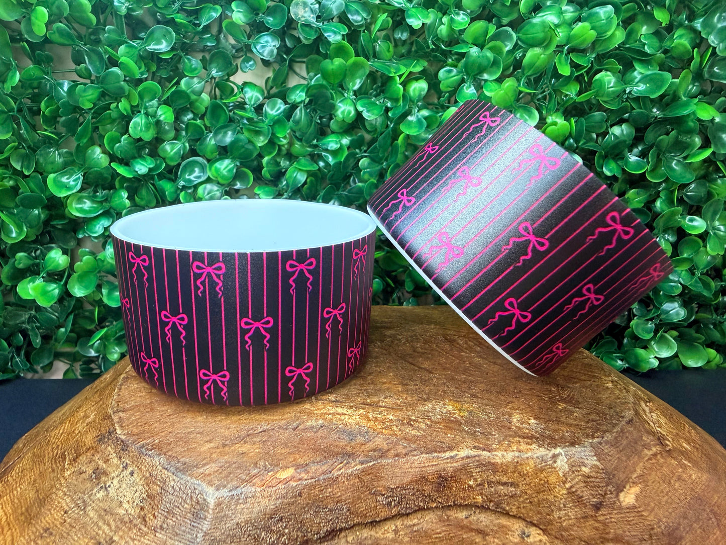 Pinstripe Hot pink and black tumbler boot •Exclusive•