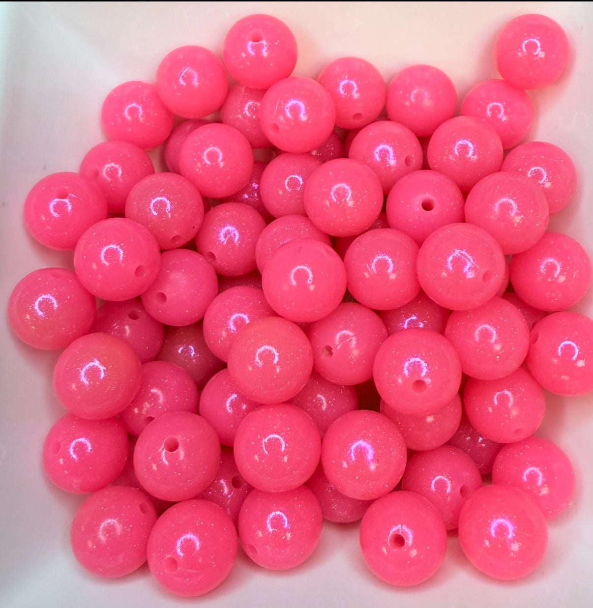15mm Opal Glitter Summer silicone beads