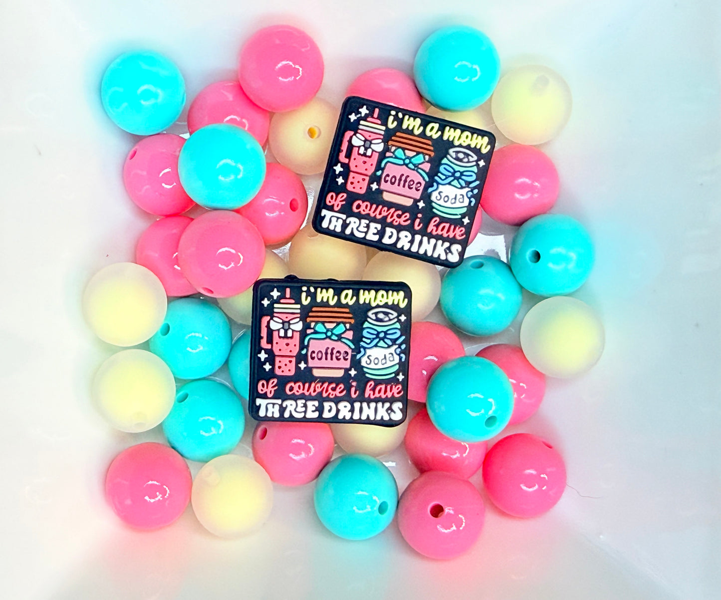 I’m a mom of course I have 3 drinks Focal