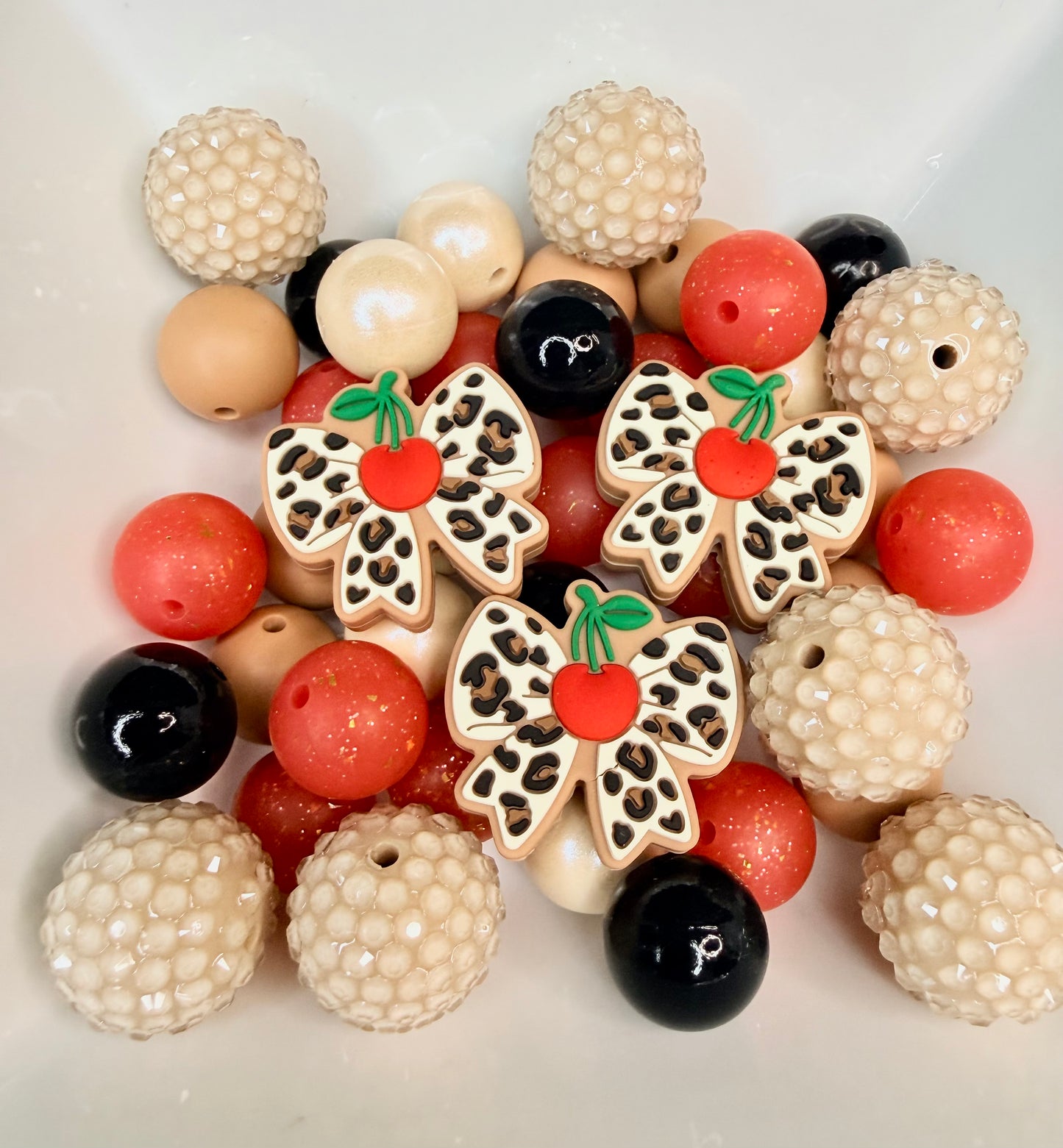 Wild Cherry Leopard bow Focal •Exclusive• collab