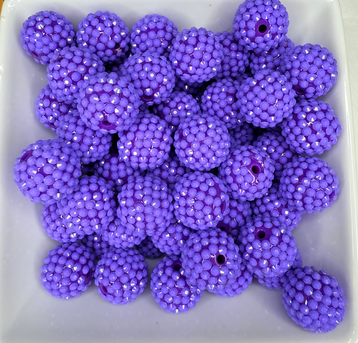 20mm Jelly Purple acrylic beads
