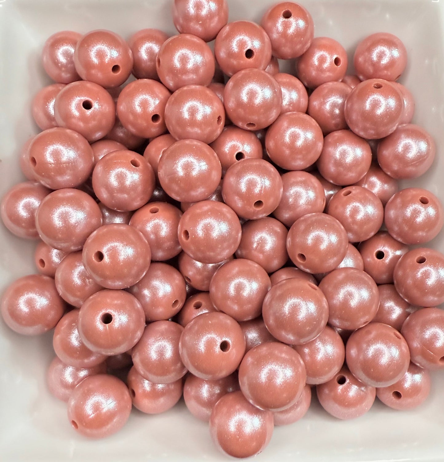 15mm Opal Maple Rose silicone beads
