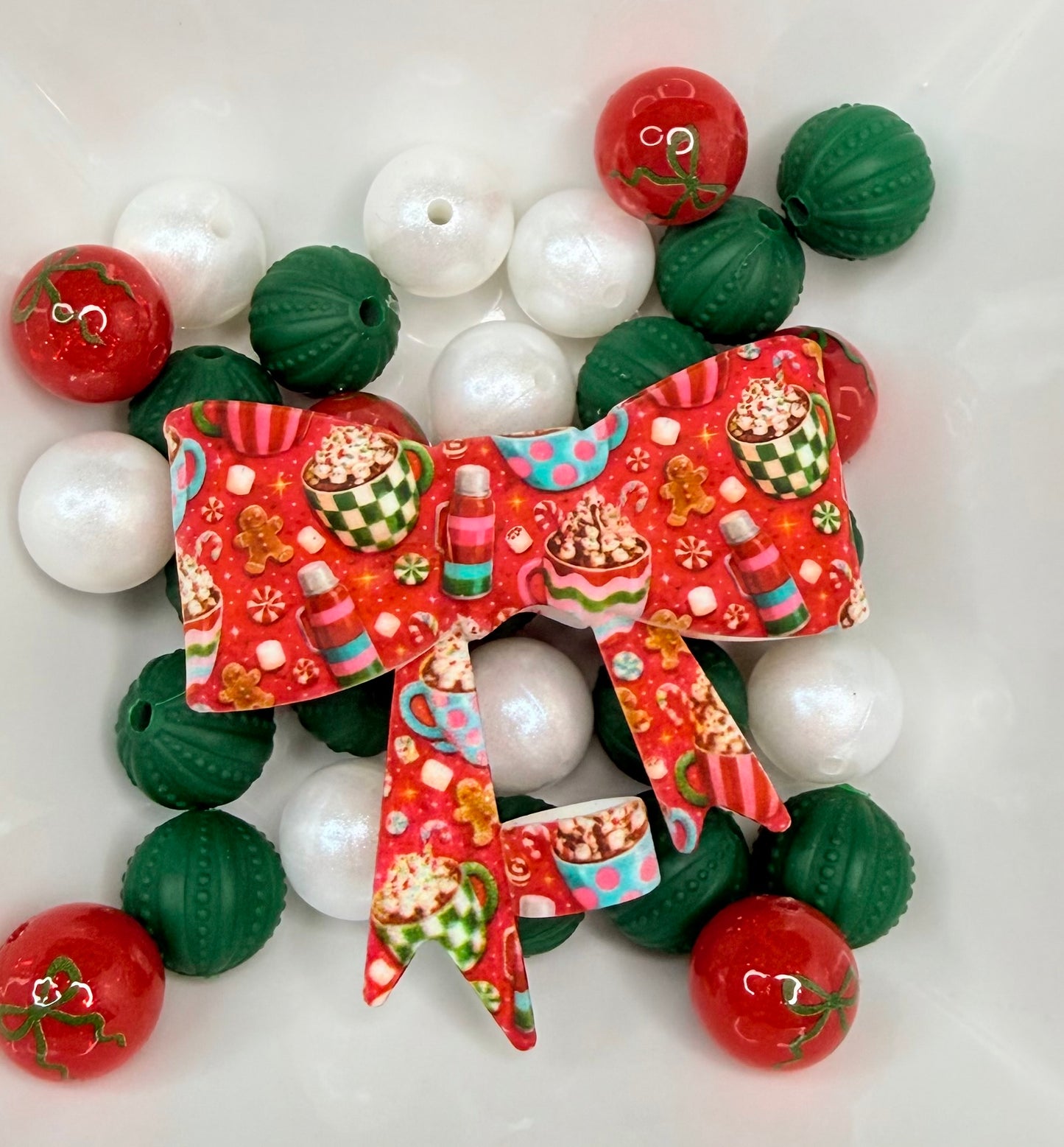 Cup of Christmas strawtopper bow •Exclusive collab•