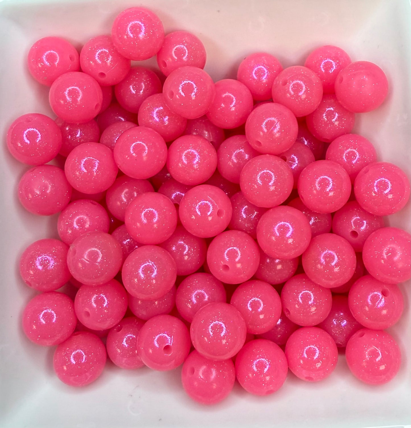 15mm liquid strawberry lemonade glitter beads