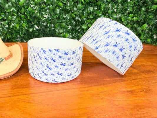 Blue Ribbons and Petals tumbler boot EXCLUSIVE