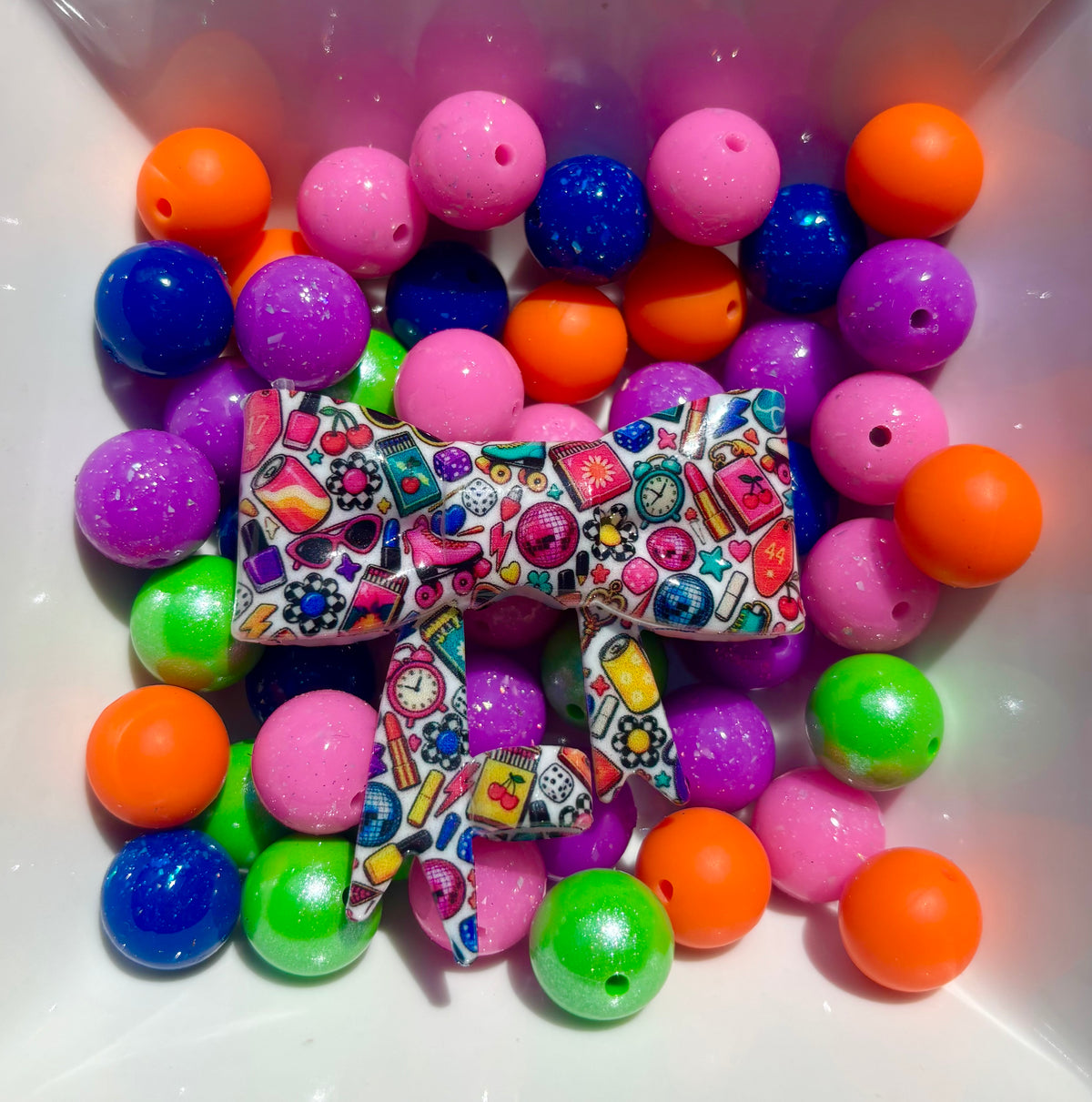 Liquid I spy 90s roller rink remix strawtopper bow •Exclusive•
