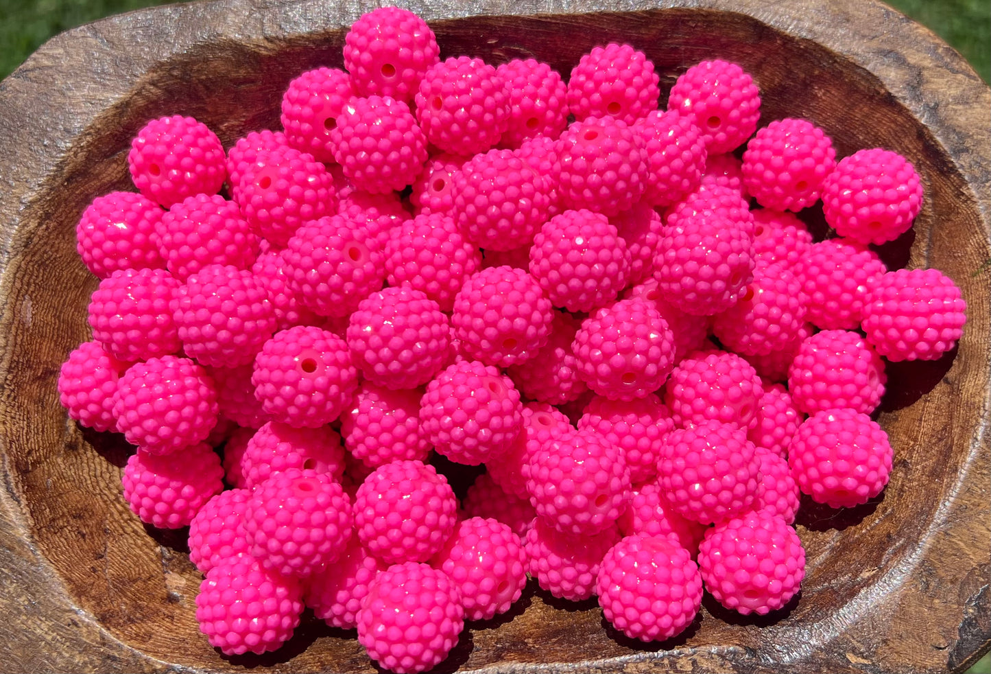 20mm Jelly Pink acrylic bead