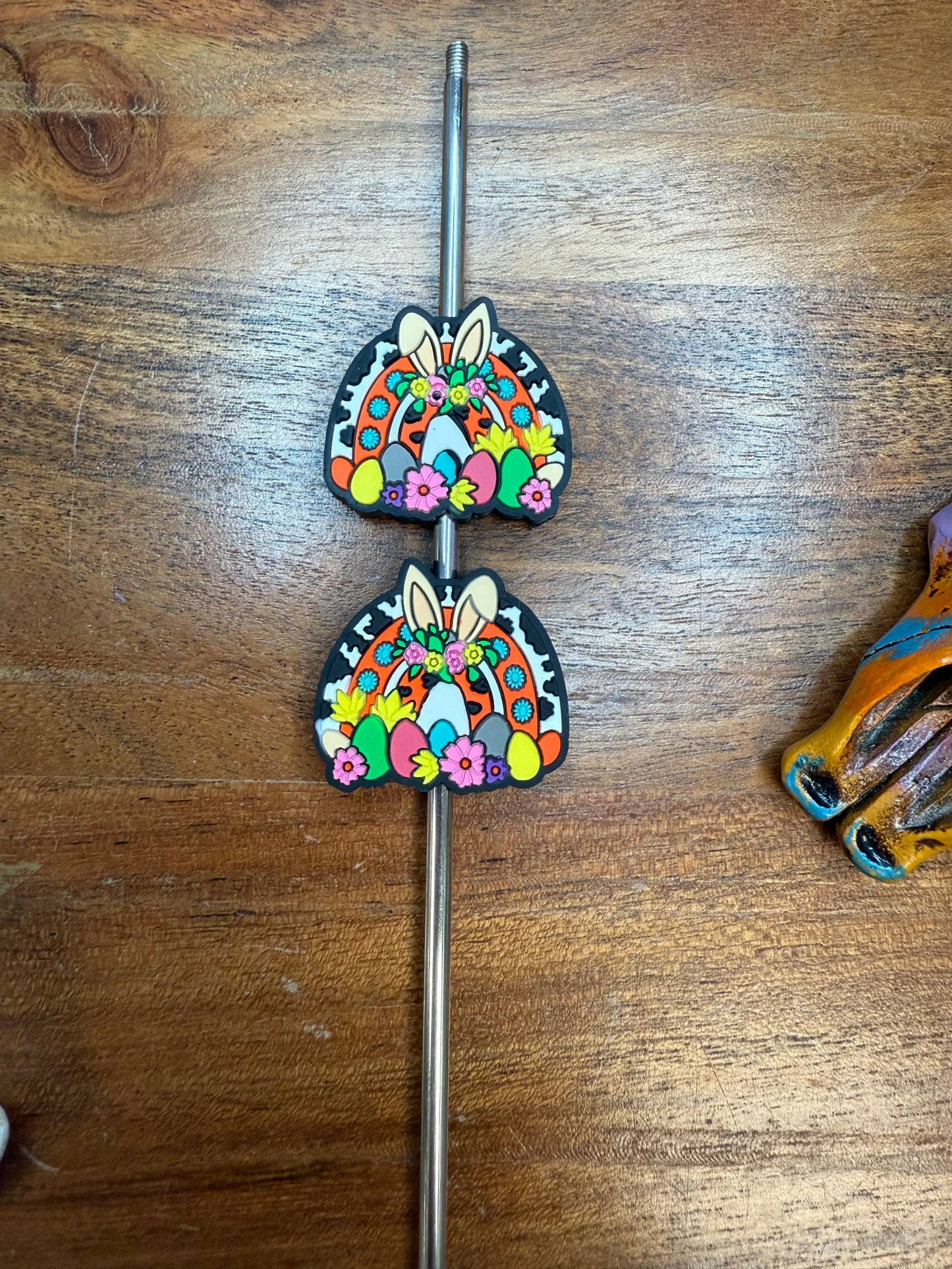 Cow print Easter rainbow Focal