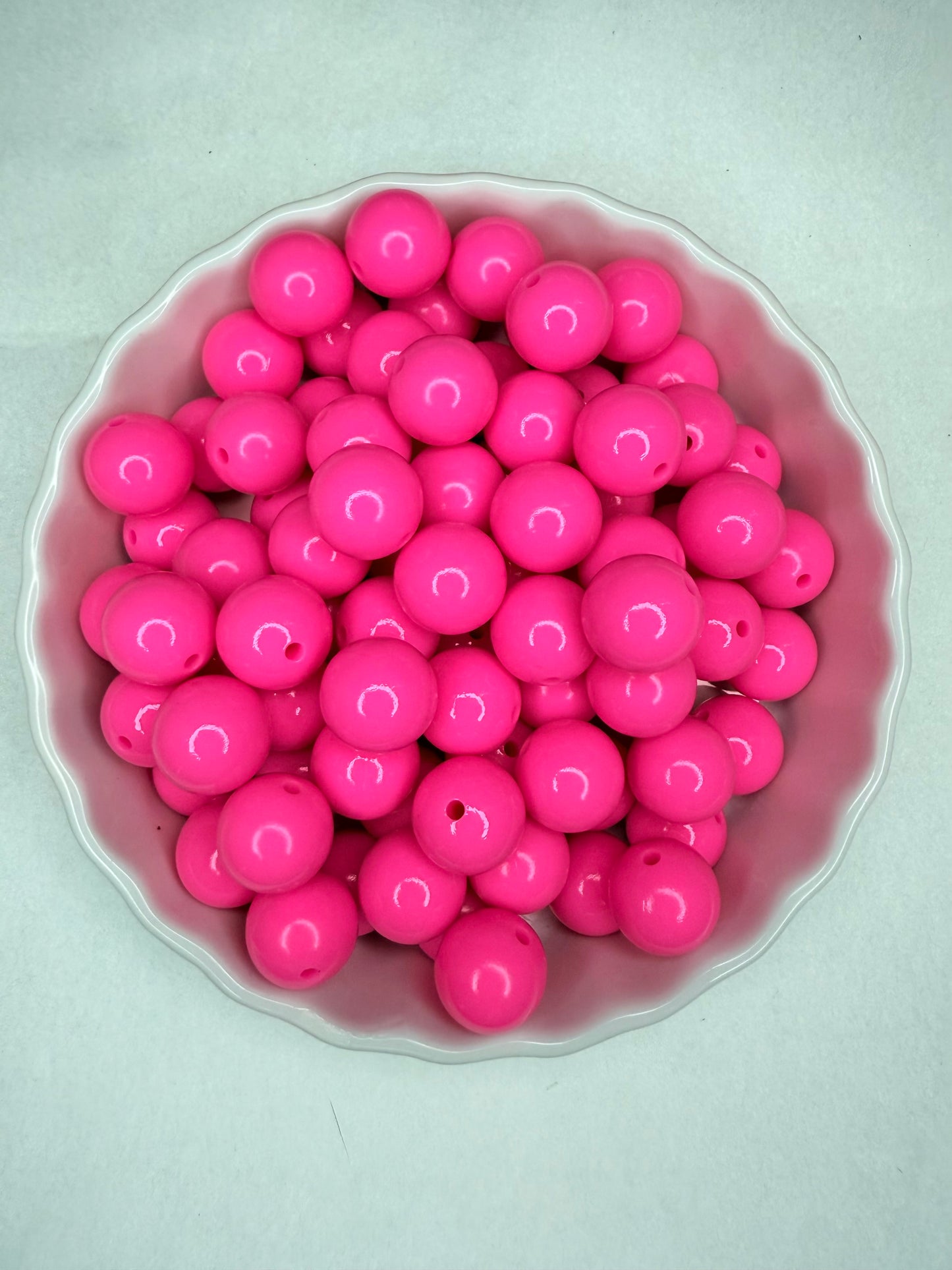15mm liquid pink silicone beads