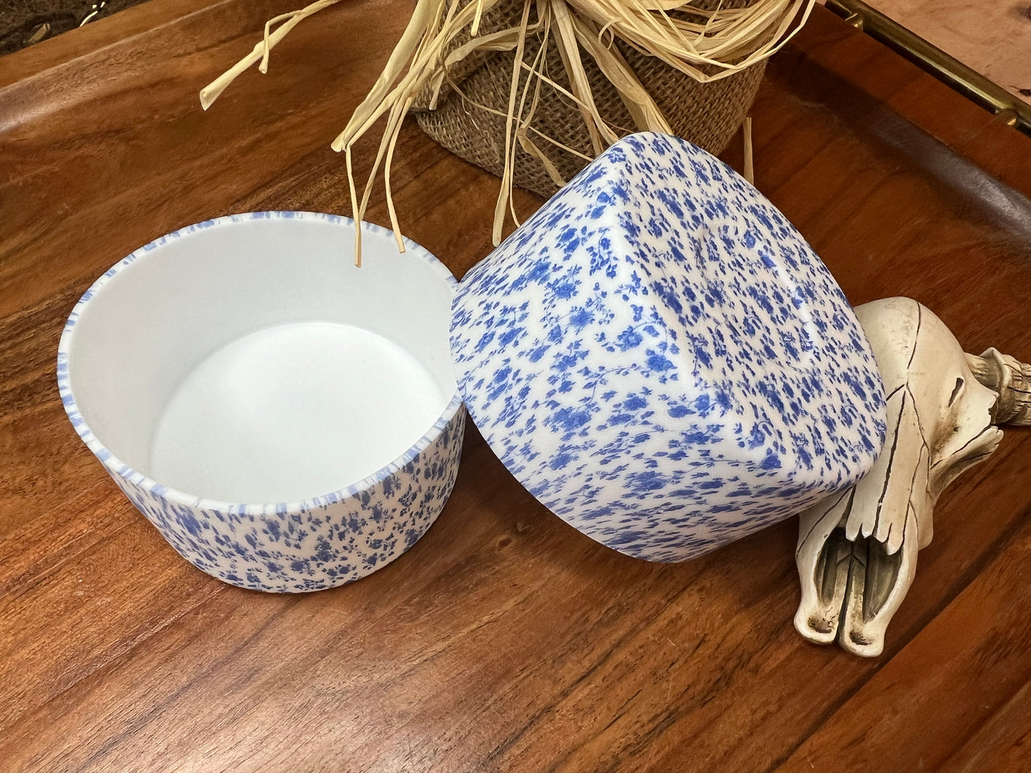 Rosette floral blue Tumbler boot