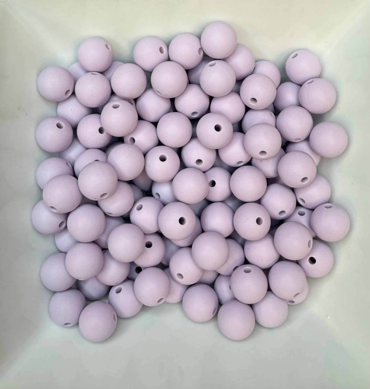 12mm light lavender silicone bead