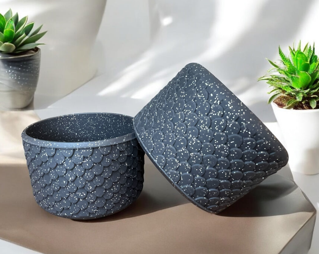 Black glitter tumbler boot