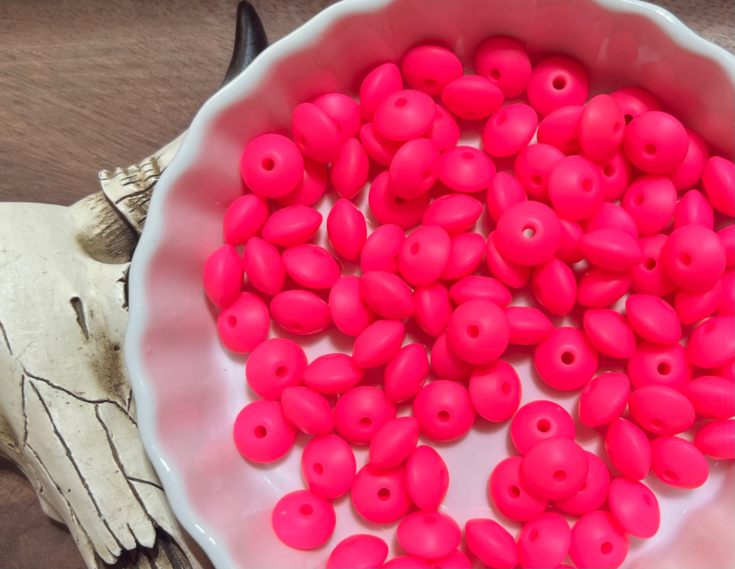 12mm Neon Pink Lentils