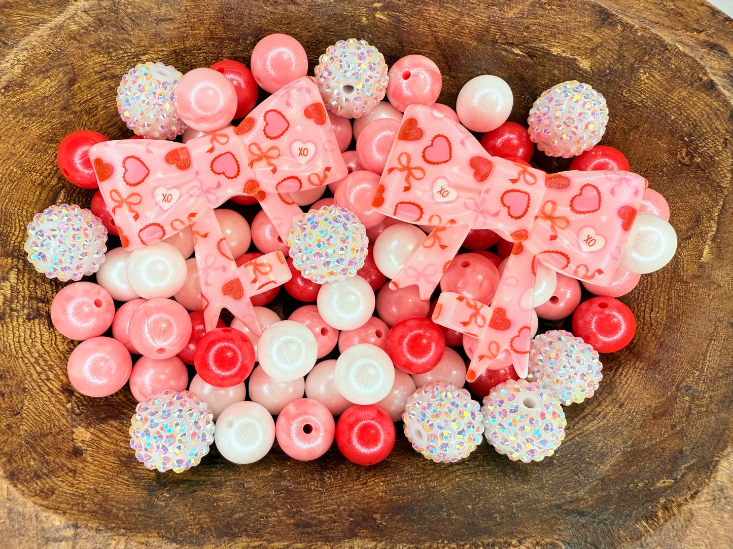 Valentines love strawtopper bows