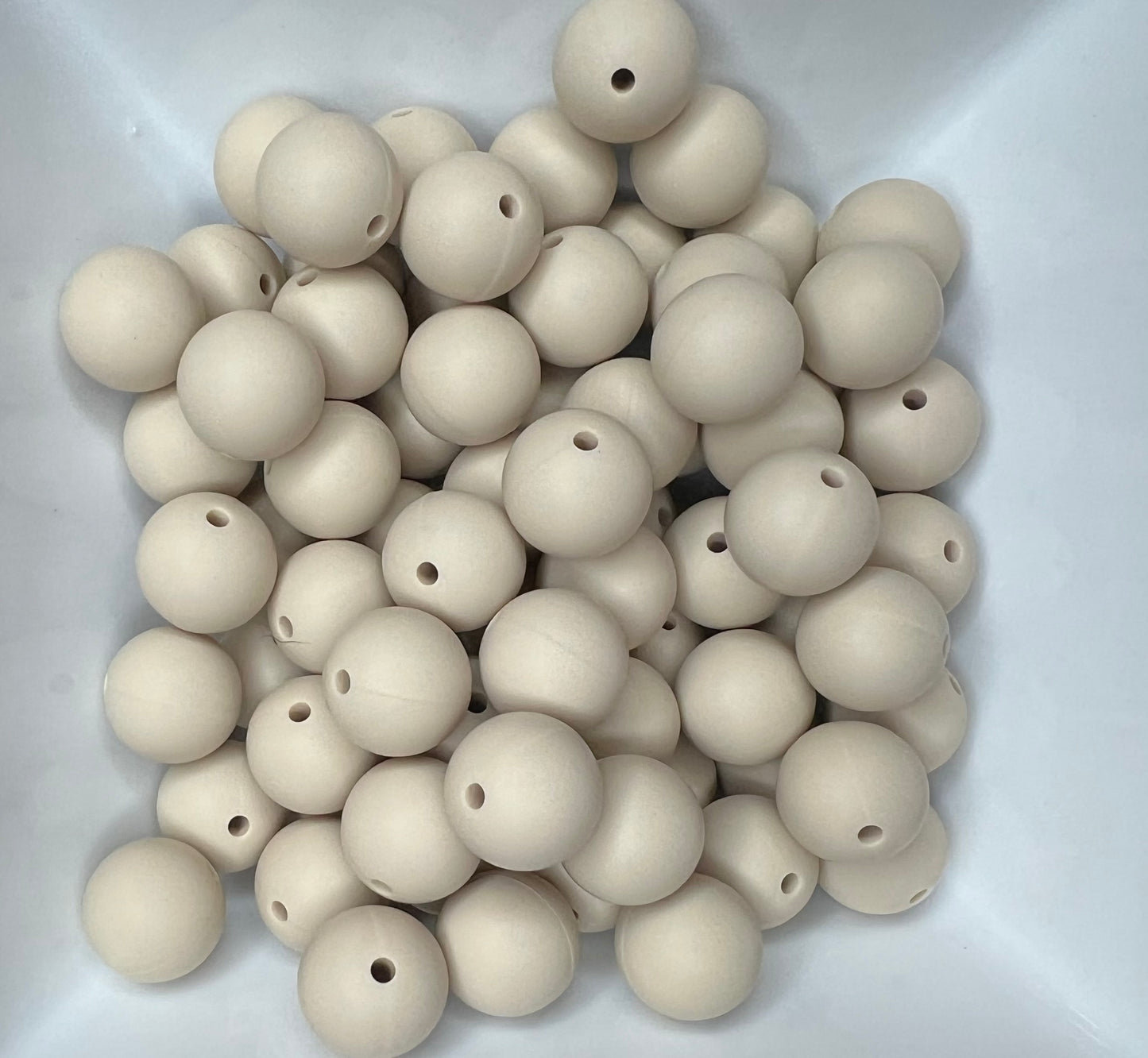 15mm light tan silicone bead