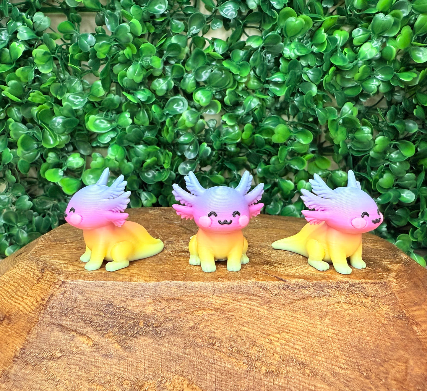 3D printed Rainbow Axolotl