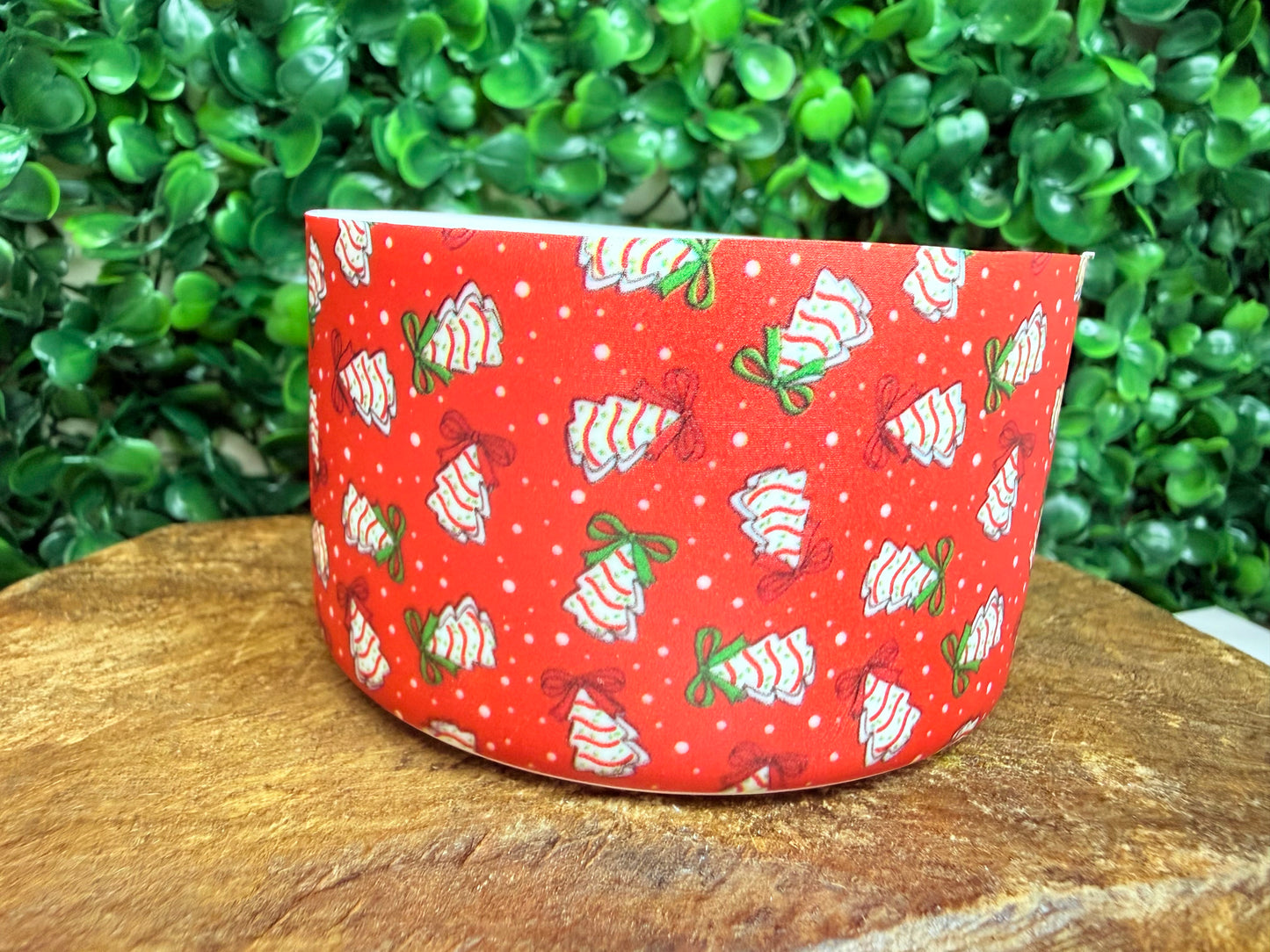 Red style Christmas tree cake Tumbler boot •Exclusive•