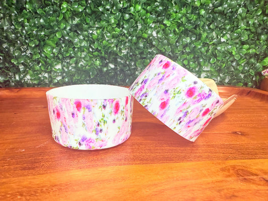 Pink & purple floral tumbler boots
